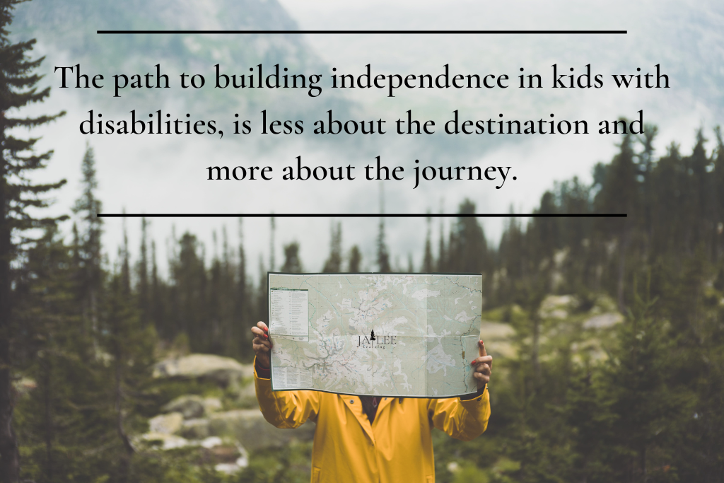 Hiker with a map. Helping kids gain independence is more about the journey than the destination.